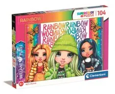 Clementoni - Brilliant puzzle Rainbow High: Duhové kamarádky 104 dílků