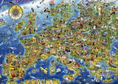 Educa Puzzle Šílená mapa Evropy