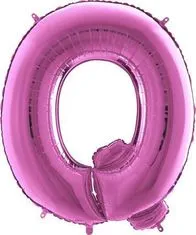 Grabo Nafukovací balónek písmeno Q růžové 102 cm -