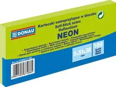 Donau Samolepicí bloček 51 x 38 mm - neonově zelený 3 x 100 listů