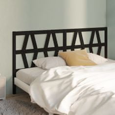 Vidaxl Čelo postele černé 206 x 4 x 100 cm masivní borovice
