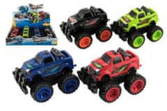 Teddies  Auto terénní 4x4 plast 13x10cm na setrvačník 4 barvy 8ks