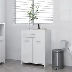 shumee Koupelnová skříňka bílá vysoký lesk 60 x 33 x 80 cm dřevotříska