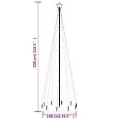 Vidaxl Vánoční strom s hrotem 310 barevných LED diod 300 cm