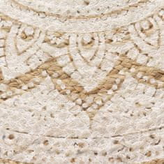 Vidaxl Kusový koberec pletený juta s potiskem 240 cm kulatý