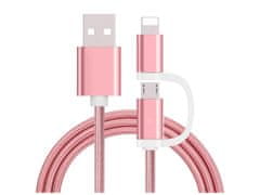 Bomba Micro USB, iPhone kabel 2v1 Barva: Černá