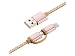 Bomba Micro USB, iPhone kabel 2v1 Barva: Černá