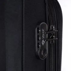 Solier Velký cestovní kufr XL STL1651 soft černá/žlutá