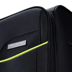 Solier Velký cestovní kufr XL STL1651 soft černá/žlutá