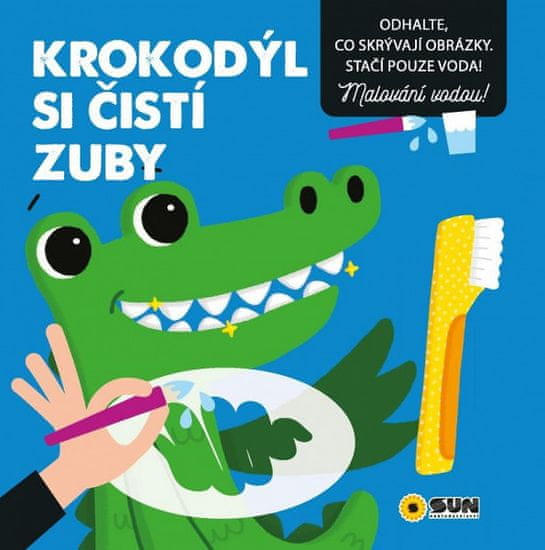 Krokodýl si čistí zuby - Malování vodou