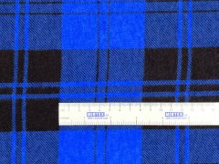 Mirtex Látka FLANEL 165 (S1 kostky modro-černé) -150cm, 1 běžný metr