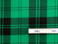 Mirtex Látka FLANEL 165 (S2 kostky zeleno-černé) -150cm, 1 běžný metr