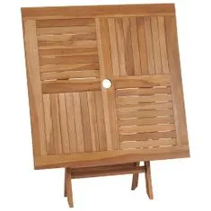 Greatstore Skládací zahradní stůl 85 x 85 x 76 cm masivní teakové dřevo