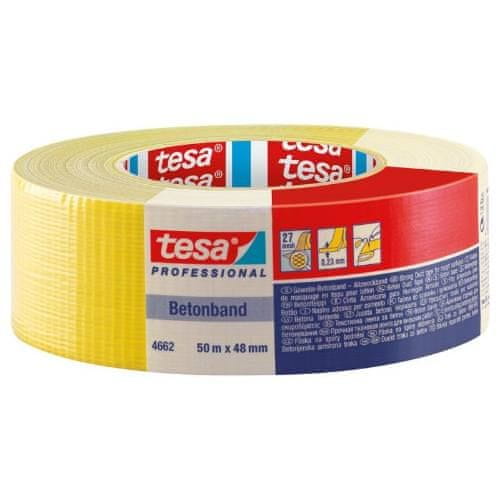 Tesa Páska opravná textilní 4662 Betonband, 50 m x 48 mm, žlutá