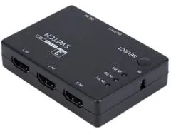 HADEX HDMI přepínač 3x HDMI s ovladačem 1080P PS3 /HDMI switch/