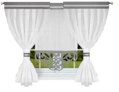 Strefa Firan TUSCANY Sheer Set 260x160 PANEL + Záclony, světle šedá