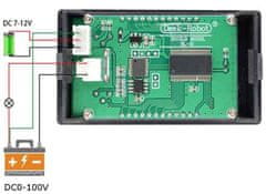 HADEX Ampérmetr,voltmetr, wattmetr panelový 10A 100VDC Deek Robot