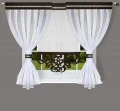 Strefa Firan TUSCANY Sheer Set 260x160 PANEL + Záclony, ČERNÁ