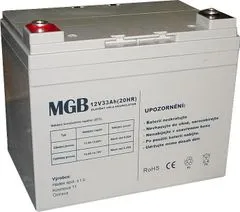 Pb akumulátor MGB VRLA AGM 12V/33Ah