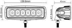 HADEX Pracovní světlo LED 10-30V/18W, bílá 6000K