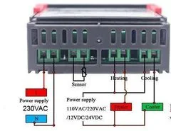 HADEX Digitální termostat STC-1000, rozsah -50 ~ +99°C, napájení 230VAC