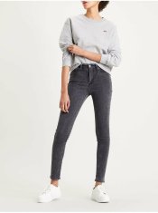 Levis Tmavě šedé dámské skinny fit džíny Levi's 721 27/32