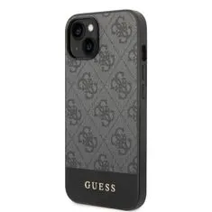 Guess 4G Stripe Zadní Kryt pro iPhone 14 Max Grey