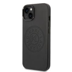 Karl Lagerfeld Lagerfeld PU Leather Perforated Logo Zadní Kryt pro iPhone 14 Plus Black