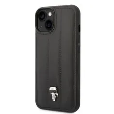 Karl Lagerfeld Lagerfeld Quilted Puffy Ikonik Logo Zadní Kryt pro iPhone 14 Plus Black