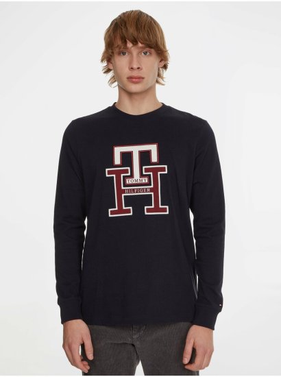 Tommy Hilfiger Tmavě modré pánské tričko Tommy Hilfiger