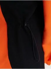 Trendyol Černo-oranžové mikinové šaty s kapucí Trendyol M