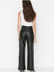Trendyol Černé dámské koženkové kalhoty Trendyol XL