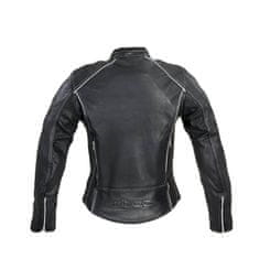 W-TEC Dámská kožená moto bunda Hagora Barva matně černá, Velikost XL
