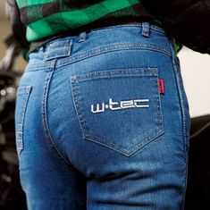 W-TEC Dámské moto jeansy GoralCE Barva modrá, Velikost 3XL