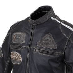 W-TEC Pánská kožená moto bunda Sheawen Vintage Barva černá, Velikost 3XL