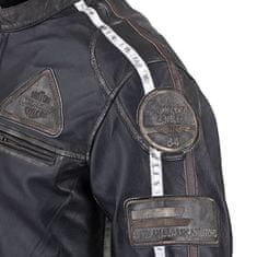 W-TEC Pánská kožená moto bunda Sheawen Vintage Barva černá, Velikost 3XL