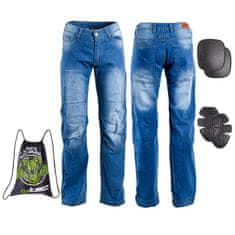 W-TEC Pánské moto jeansy Davosh Barva modrá, Velikost 6XL
