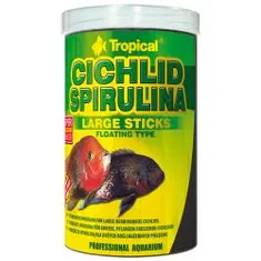 TROPICAL Cichlid Spirulina Large Sticks 1000ml/300g krmivo ve formě plovoucích tyčinek pro velké cichlidy