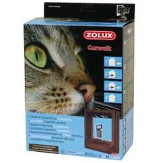 Zolux CAT DOOR dvířka pro kočku magnetické zamykání 15x17cm hnědé