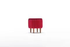 Atelier Del Sofa Taburet Lindy Puf - Red, Červená