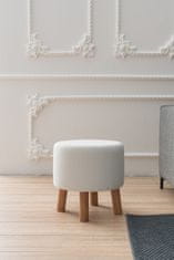 Atelier Del Sofa Taburet Silindir - Cream, Krémová