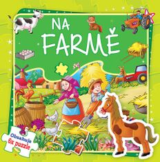 Foni Book  Puzzle knížka Na farmě 17x17cm CZ verze