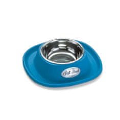 COBBYS PET Soft Touch INOX 20x20x3,5cm nerezová miska se stabilní gumovou podložkou 0,23l