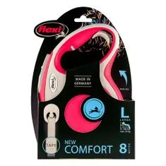 Flexi New Comfort L popruh 8m červená do 50kg