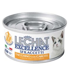 Monge LECHAT EXCELLENCE FLAKES kompletní krmivo pro dospělé kočky -krůtí maso s mrkví 80g