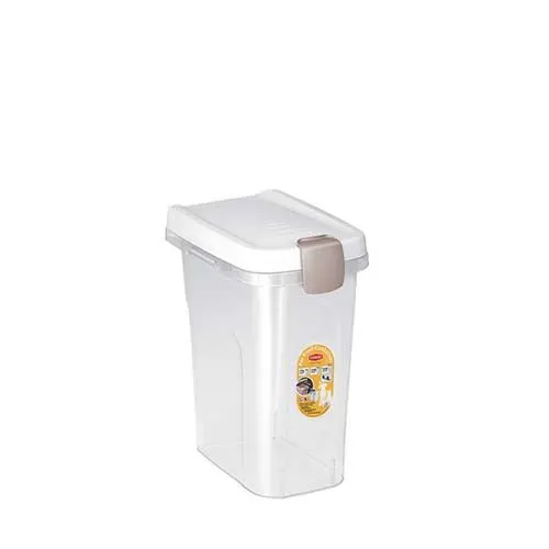 Stefanplast Pet food Container 33x22x41cm 15l průsvitný/bílý barel na 6kg granulí