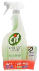 Cif Cif, Power & Shine, Antibakteriální tekutina 700ml + náplň 70ml