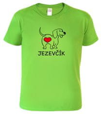 Hobbytriko Pánské tričko s jezevčíkem - Love jezevčík Barva: Apple Green (92), Velikost: S, Střih: pánský