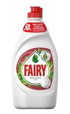 Fairy Fairy, Clean & Fresh, Tekutý prostředek na mytí nádobí, granátové jablko, 450 ml