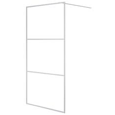 Greatstore Sprchová zástěna walk-in stříbrná 100 x 195 cm čiré ESG sklo